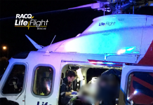 Boy airlifted after ‘flames erupted’