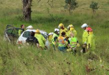 Car in field after D’Aguilar Hway crash