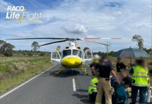 Man air-lifted to Brisbane hospital after collision with truck