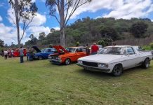 Gas-guzzlers and gearheads meet at Mount Perry
