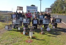 People protest pig deaths at Swickers Kingaroy