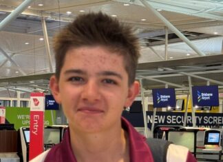 Teen proud in maroon